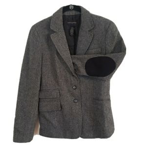 Banana republic wool gray/black blazer siz…